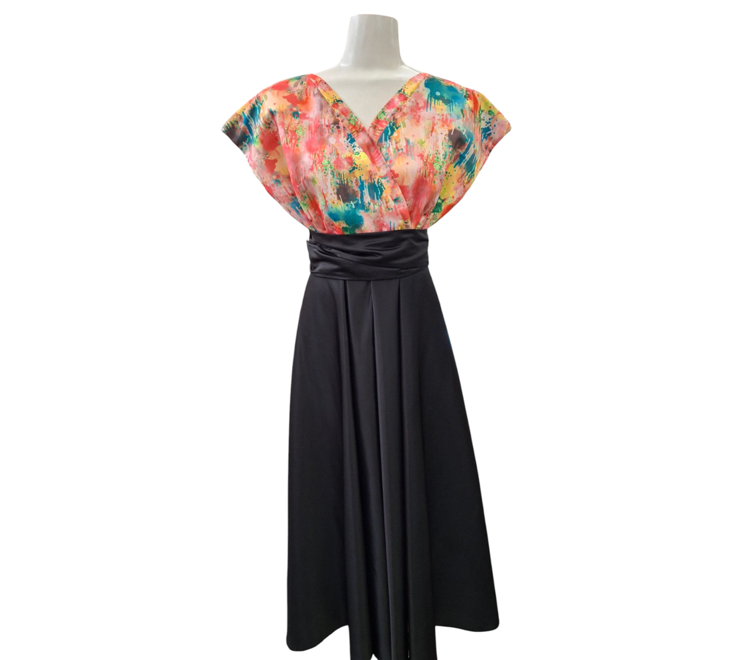 Luxurious Satin Wrap Maxi Dress