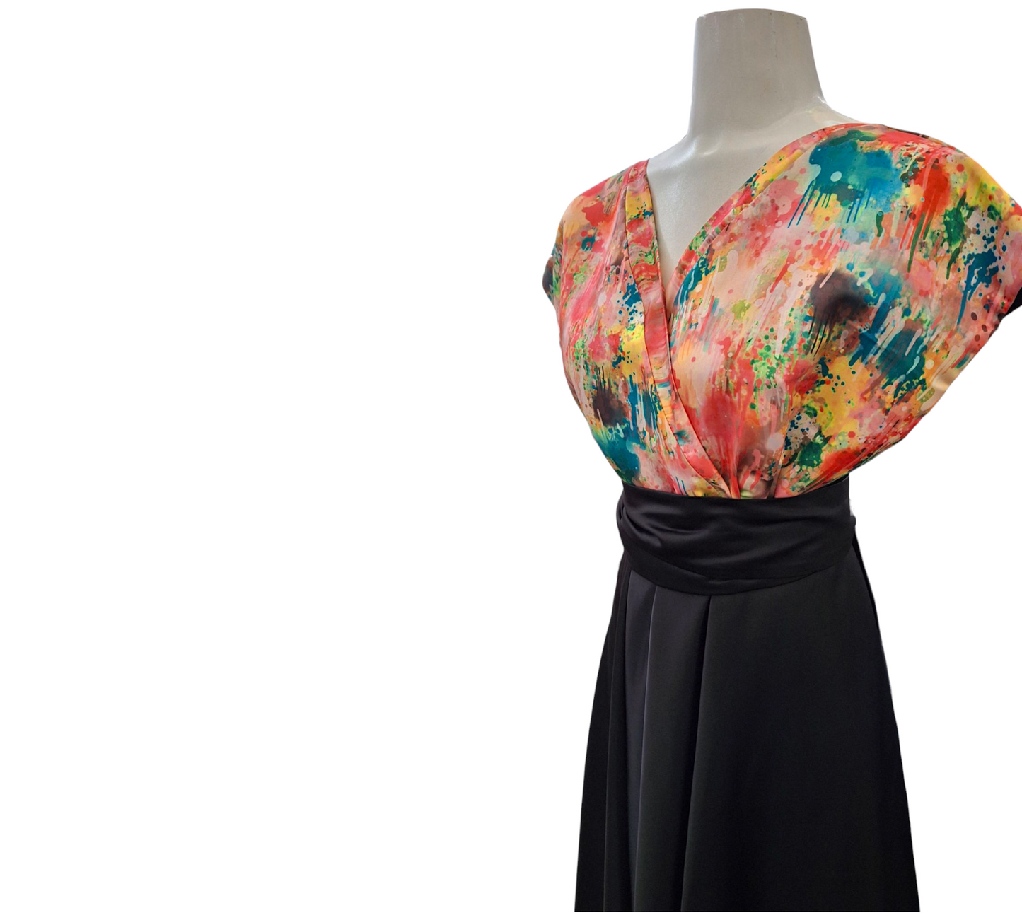 Luxurious Satin Wrap Maxi Dress